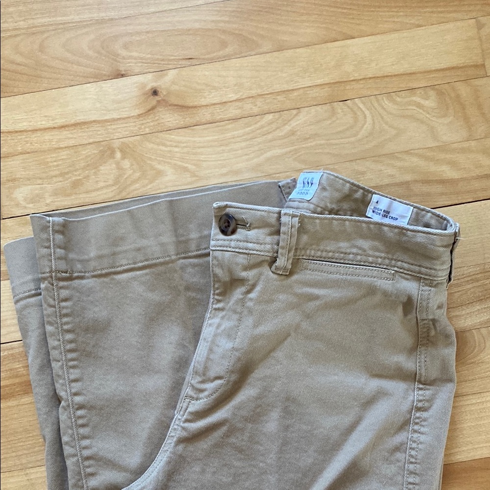 gap high rise wide leg crop pants